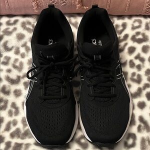 Asics Black and White Men's Athletic Running Sneakers